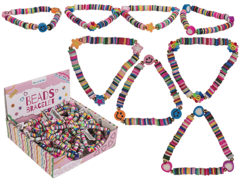 Βραχιόλι πλαστικό με Χάντρες, Happy! ΚΟΣΜΗΜΑΤΑ.